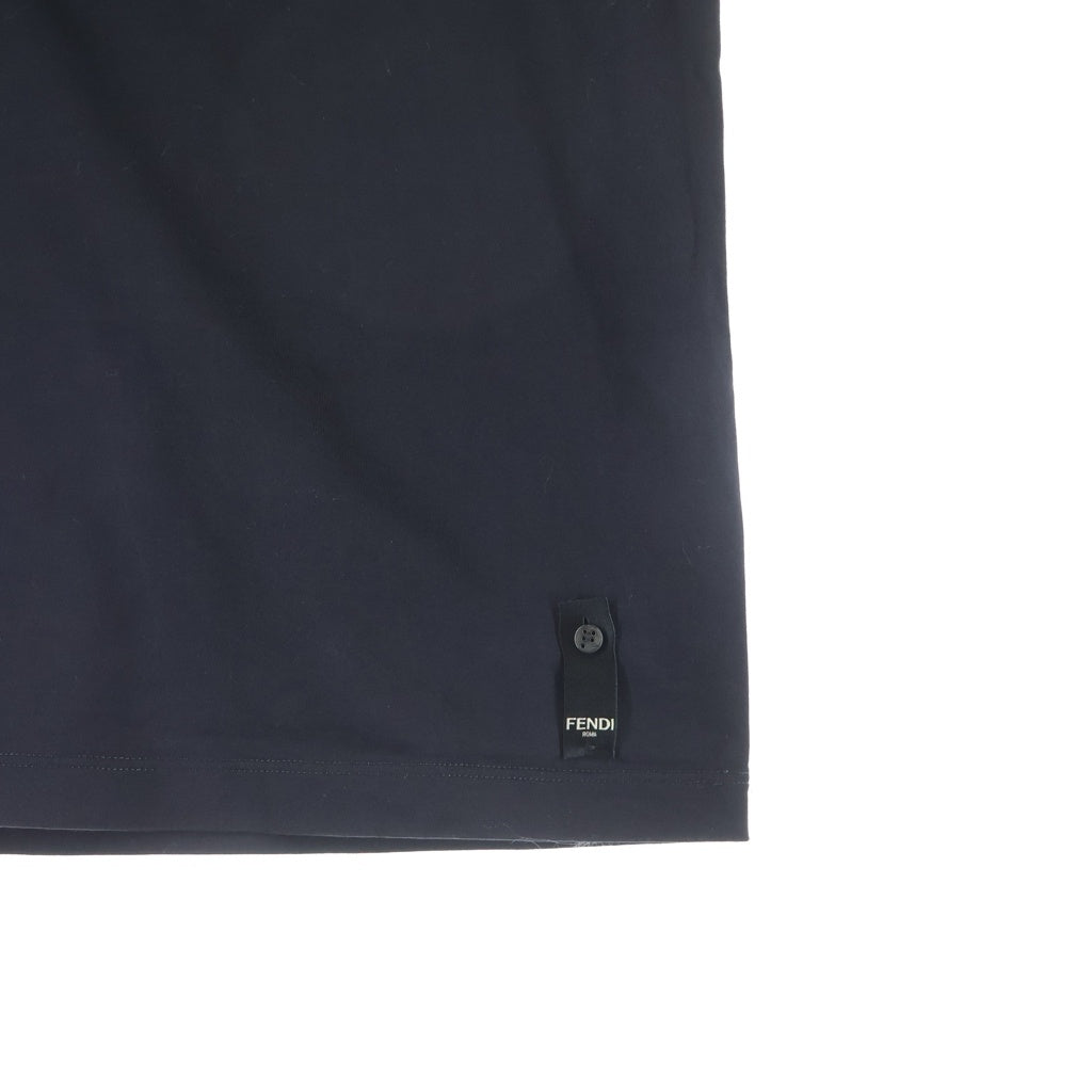 FENDI(フェンディ) FFロゴ ズッカ柄ポケット付き 半袖Tシャツ カットソー ブラック