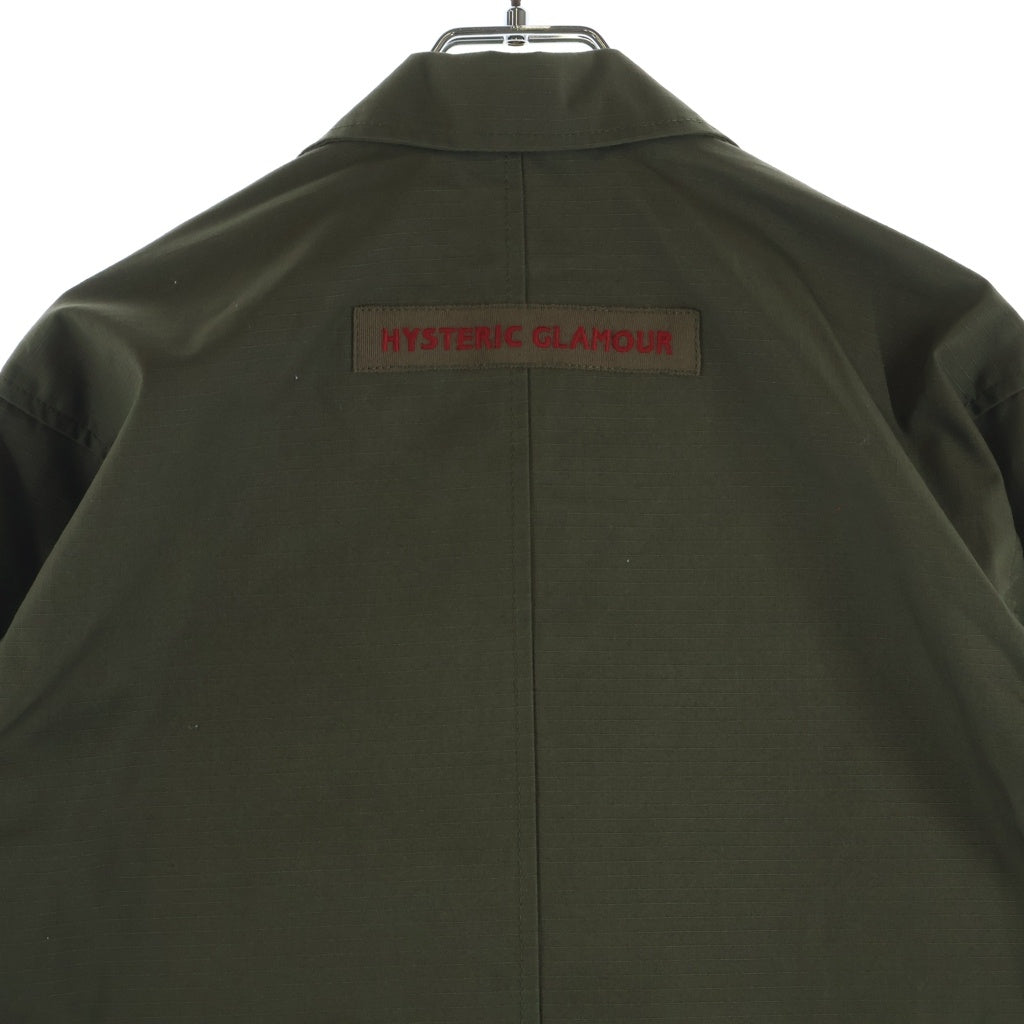 HYSTERIC GLAMOUR(ヒステリックグラマー) ×ARKAIR アークエアー ジップアップジャングルシャツ カーキ 02201AH01