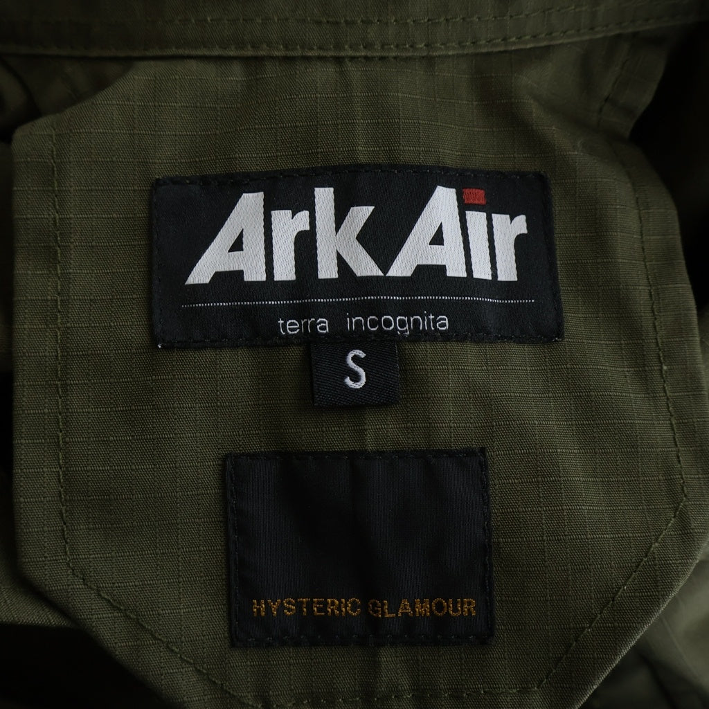 HYSTERIC GLAMOUR(ヒステリックグラマー) ×ARKAIR アークエアー ジップアップジャングルシャツ カーキ 02201AH01