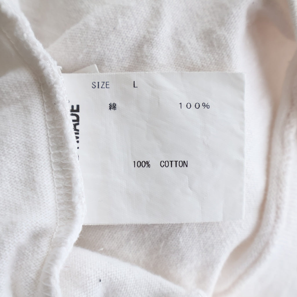 READY MADE(レディメイド) 21SS DUCHAMP T-SHIRT マルセル・デュシャン クルーネック半袖カットソーTシャツ ホワイト RE-CO-WH-00-00-141