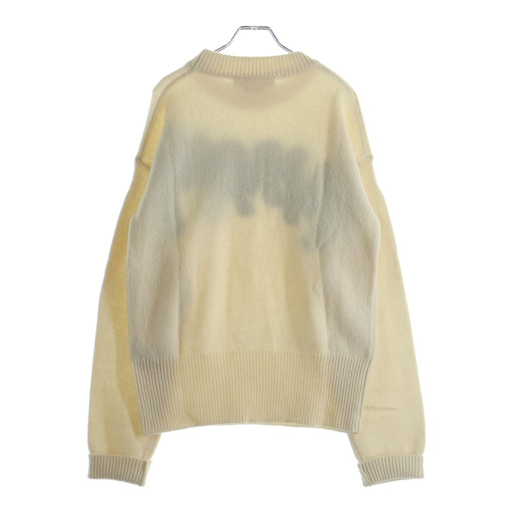 MARNI(マルニ) 22AW シェットランド フロント刺繍 クルーネック長袖ニット ベージュ GCMG0262Q0