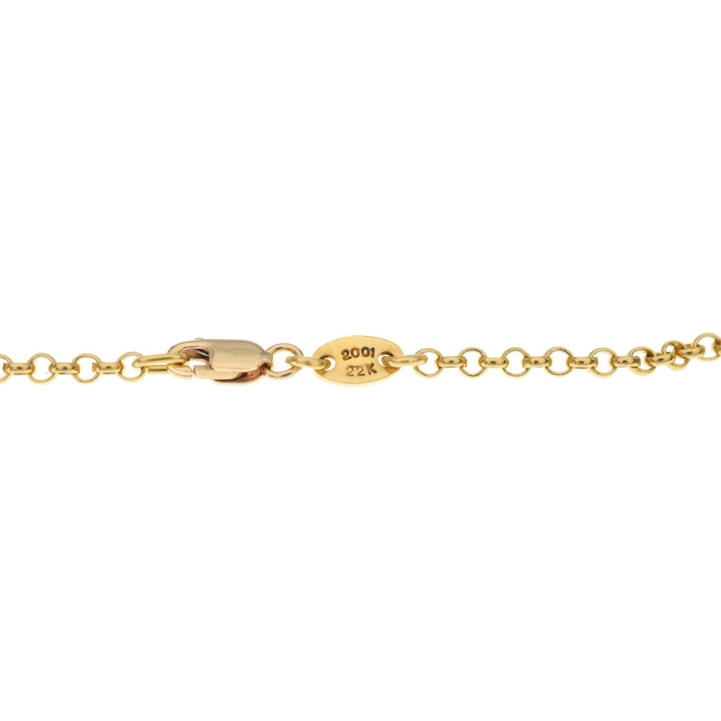 CHROME HEARTS(クロムハーツ) 22K NECKCHAIN R20 ロールチェーンネックレス 20inch ゴールド BCA011
