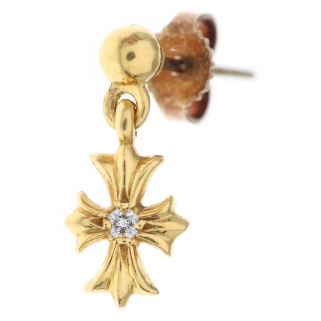 CHROME HEARTS(クロムハーツ) 22K TNY E CH PLS 1DIA タイニーE CHプラス ドロップピアス 1ダイヤ ゴールド BCA024