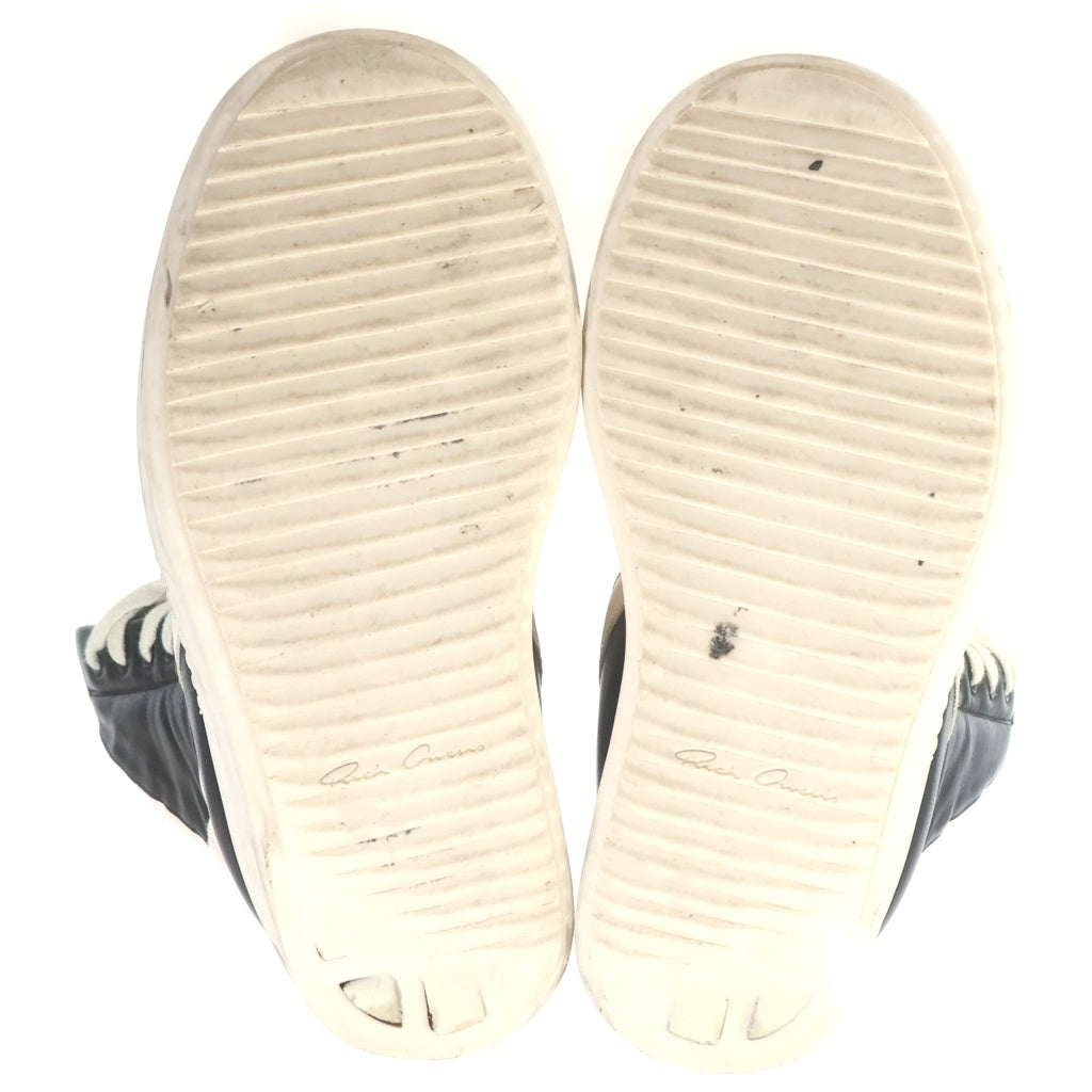 Rick Owens(リックオウエンス) Mega Geobasket Leather Sneakers メガジオバスケット レザー スニーカーズ 41 ブラック/ホワイト RU02D6855LCO