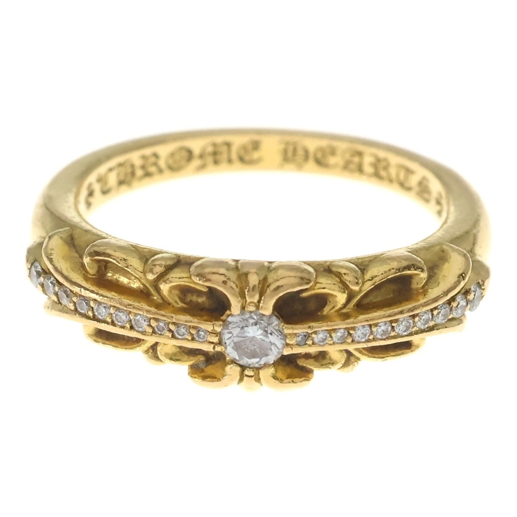 CHROME HEARTS(クロムハーツ) 22K BABYCLSC P/DIA ベイビークラシック フローラルクロスリング PAVEダイヤ ゴールド BCA055 レディース