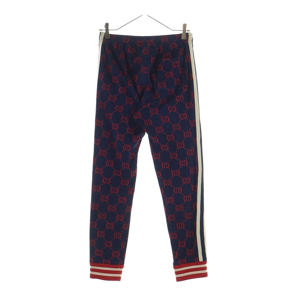 GUCCI(グッチ) 18SS GG Jacquard Sweat Pants GGジャカードスウェットテクニカルパンツ サイドシェリーライン総柄トラックパンツ レッド 496920 X9L13