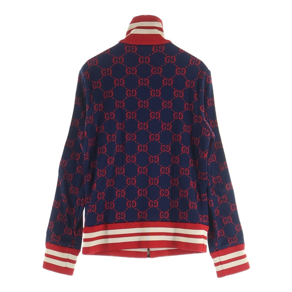 GUCCI(グッチ) 18SS GG Jacquard Cotton Jacket GGジャガード コットンジャケット 総柄トラックジャケット ネイビー/レッド 496919 X9L13