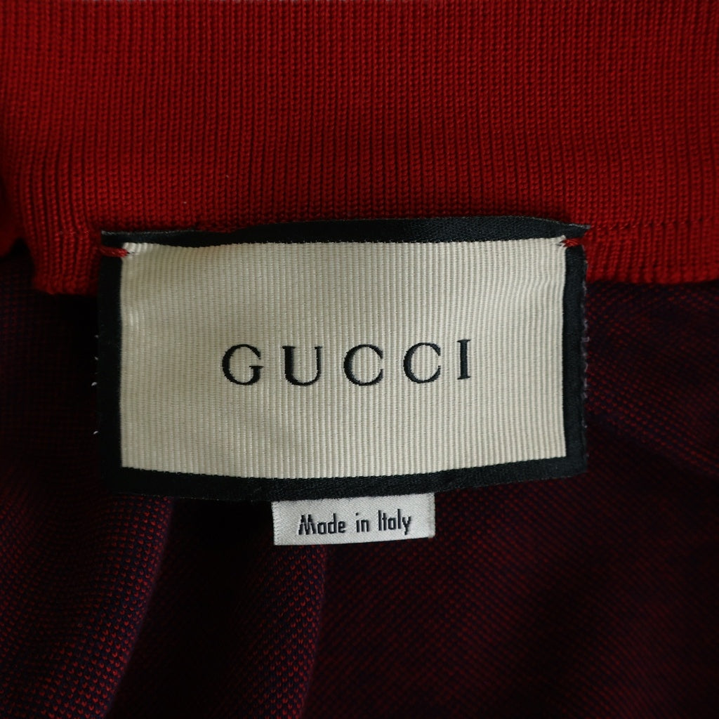 GUCCI(グッチ) 18SS GG Jacquard Cotton Jacket GGジャガード コットンジャケット 総柄トラックジャケット ネイビー/レッド 496919 X9L13