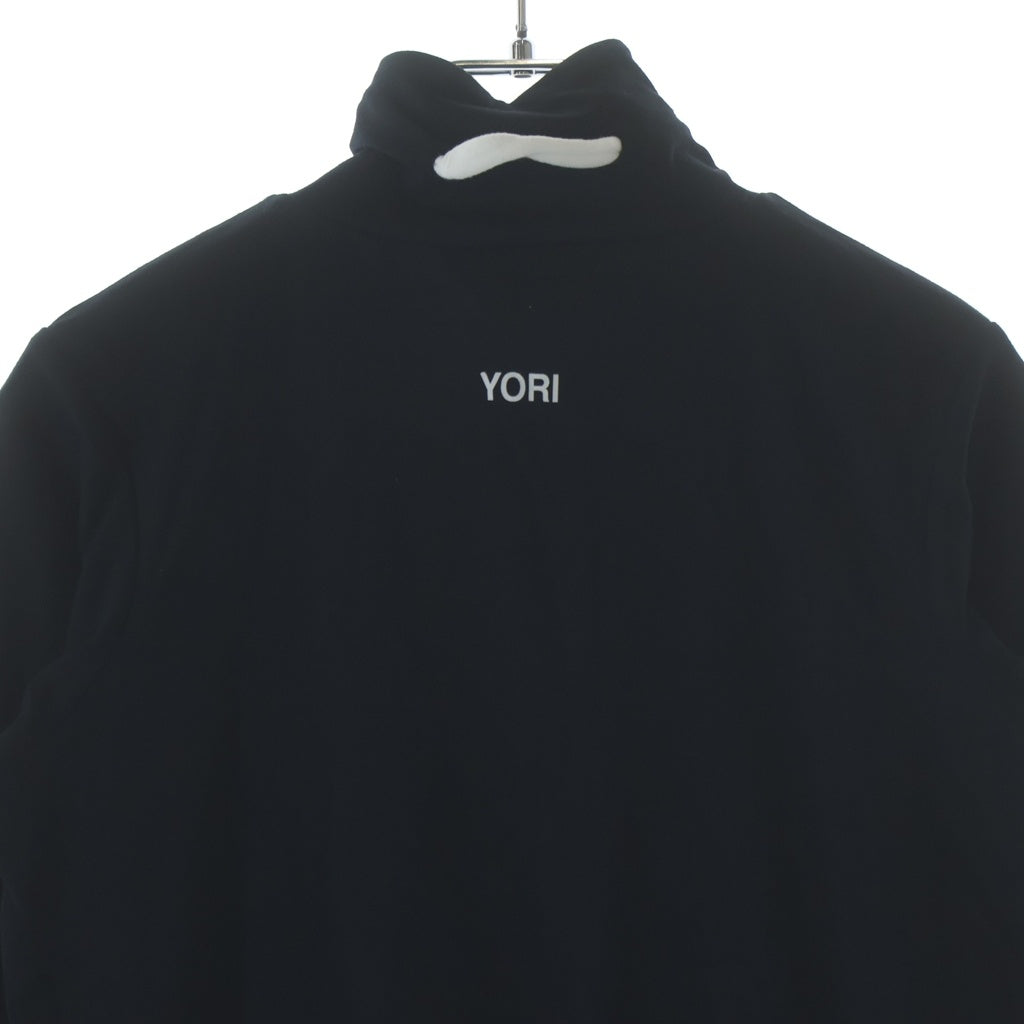 YORI SPORT(ヨリ スポーツ) 25SS ESSENTIAL TOP ドローストリング ハイネックロングスリーブTシャツ ブラック