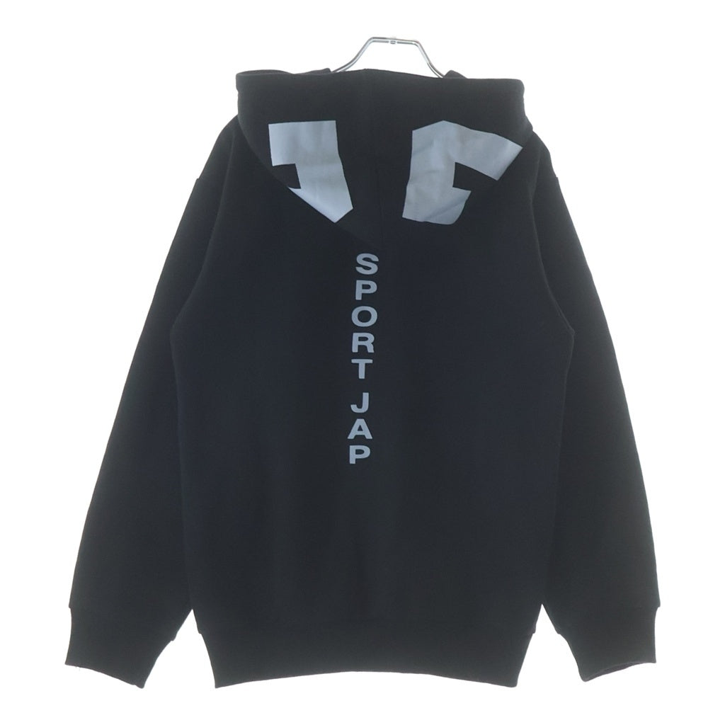 YORI SPORT(ヨリ スポーツ) JAPAN EXCLUSIVE 5 STRIPE ZIP UP ロゴプリントジップアップパーカー フーディー ブラック/ブルー