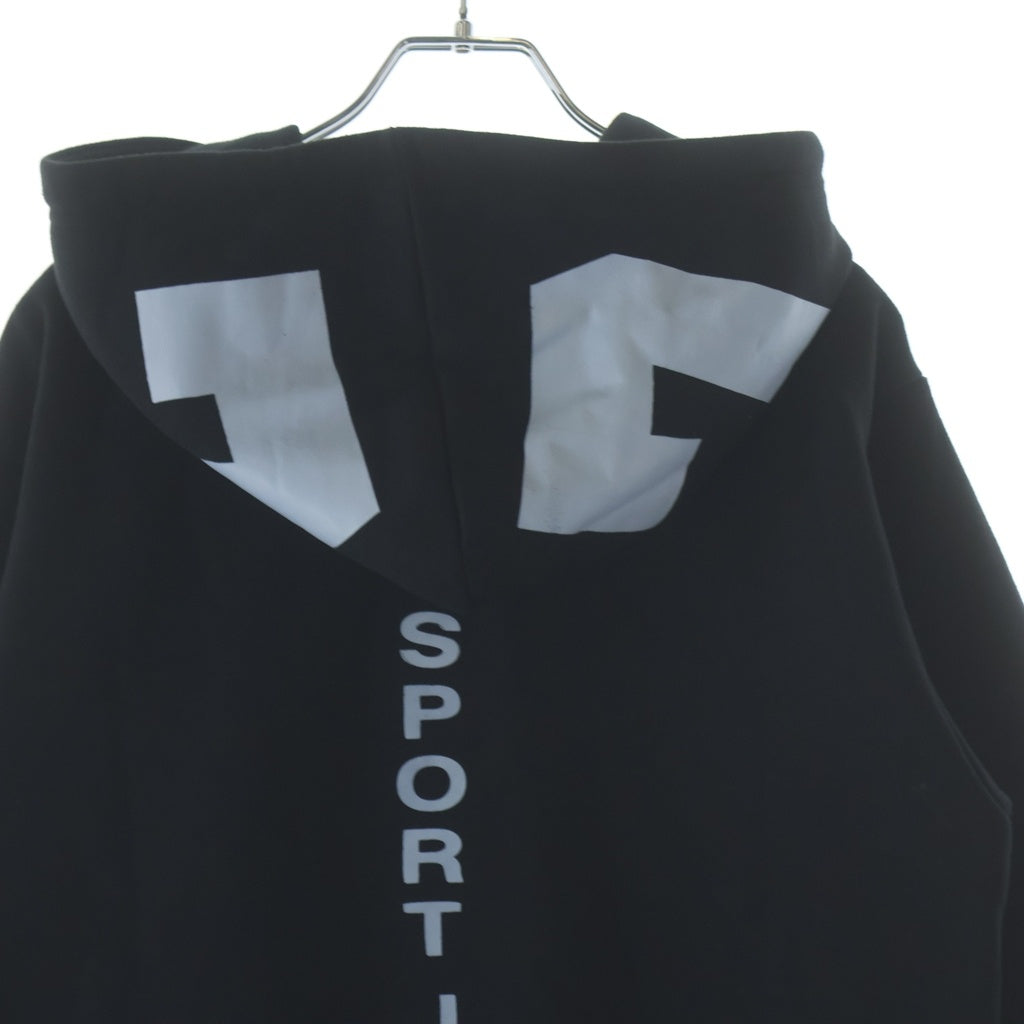 YORI SPORT(ヨリ スポーツ) JAPAN EXCLUSIVE 5 STRIPE ZIP UP ロゴプリントジップアップパーカー フーディー ブラック/ブルー