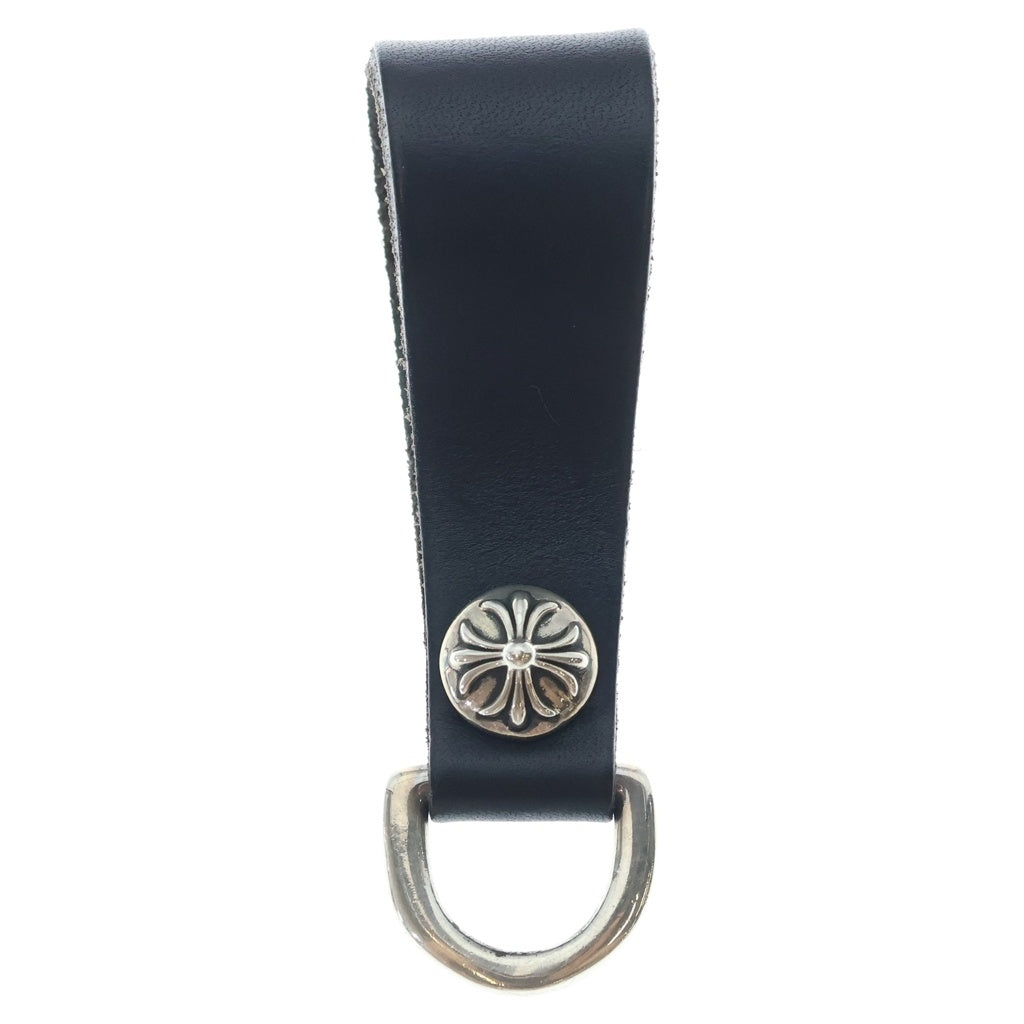 CHROME HEARTS(クロムハーツ) BELT LOOP D RING Dリング クロスボールベルトループ ブラック/シルバー BCA415