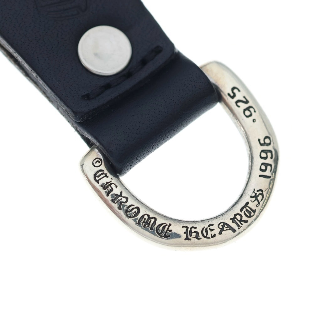 CHROME HEARTS(クロムハーツ) BELT LOOP D RING Dリング クロスボールベルトループ ブラック/シルバー BCA415