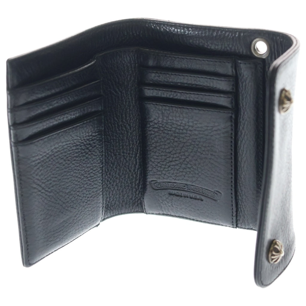 CHROME HEARTS(クロムハーツ) WAVE MINI ウェーブミニ レザーウォレット 財布 ブラック