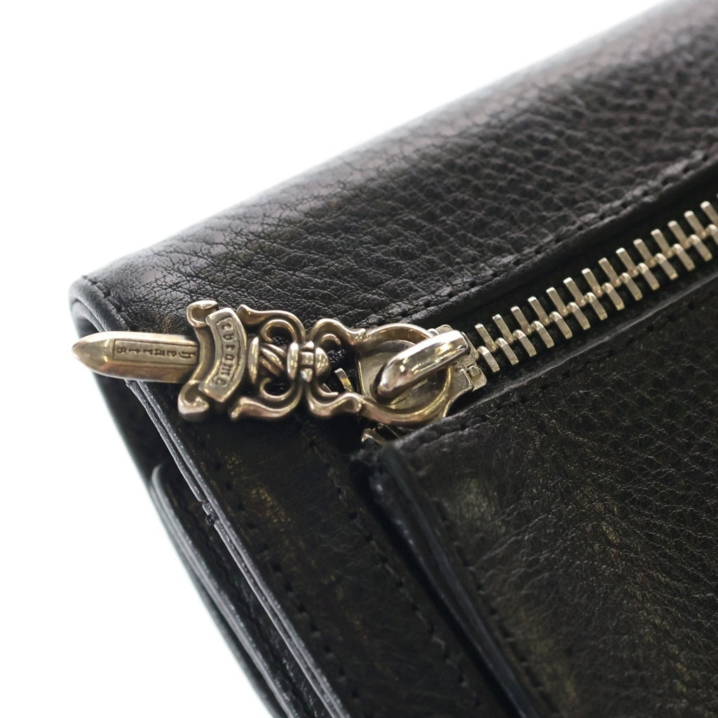 CHROME HEARTS(クロムハーツ) WAVE MINI ウェーブミニ レザーウォレット 財布 ブラック