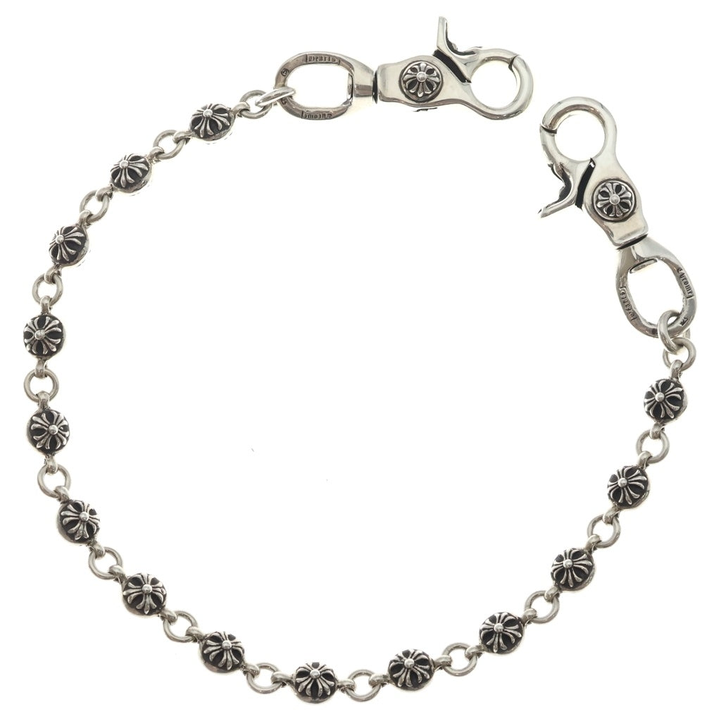 CHROME HEARTS(クロムハーツ) 2BALL SHORT-T/2クリップショート#2クロスボール ウォレットチェーン シルバー BCA064