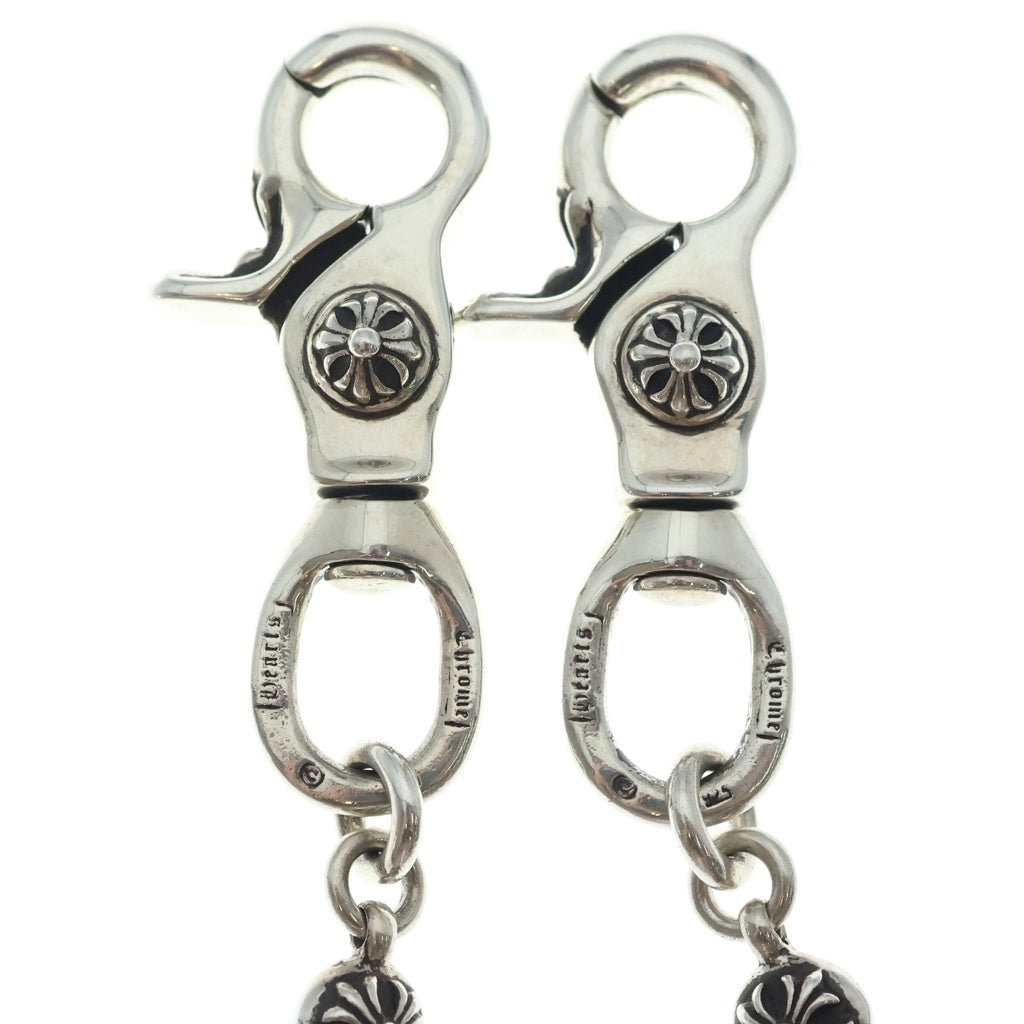 CHROME HEARTS(クロムハーツ) 2BALL SHORT-T/2クリップショート#2クロスボール ウォレットチェーン シルバー BCA064