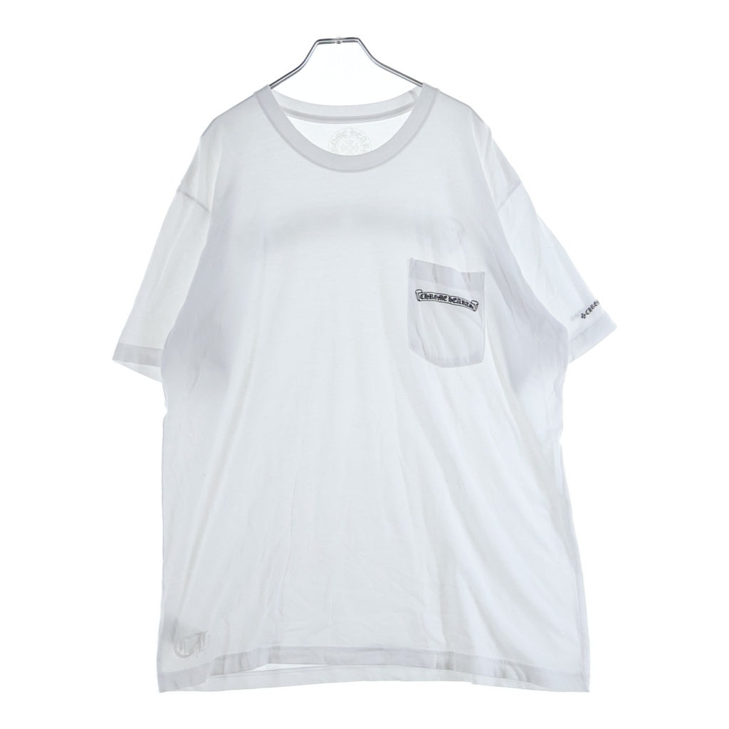 CHROME HEARTS(クロムハーツ) SCL S/S TEE バックスクロールラベルプリント クルーネック半袖カットソーTシャツ ホワイト