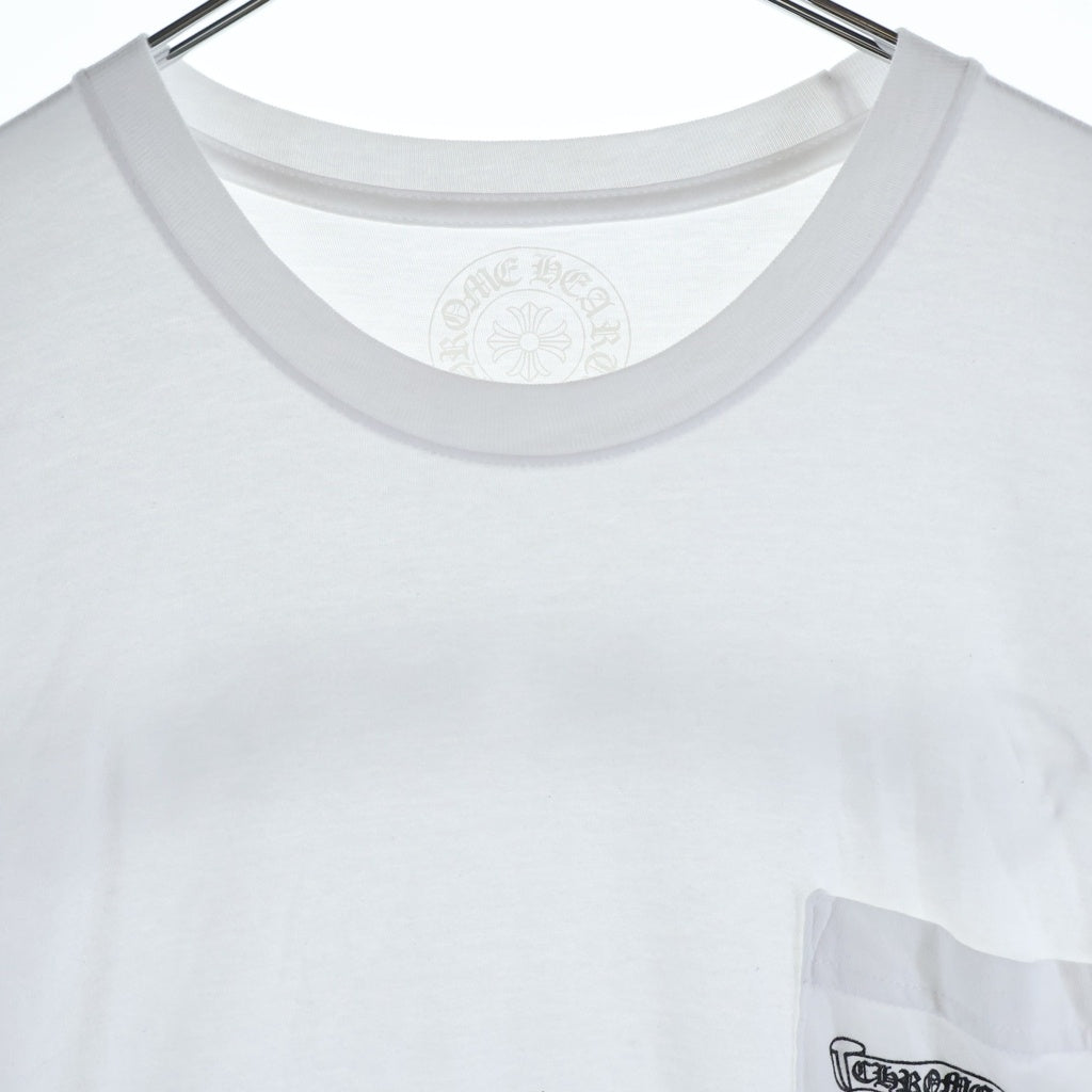 CHROME HEARTS(クロムハーツ) SCL S/S TEE バックスクロールラベルプリント クルーネック半袖カットソーTシャツ ホワイト