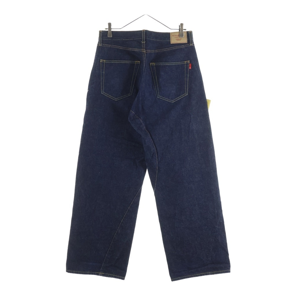 UNDERCOVER(アンダーカバー) 26SS BUT BEAUTIFUL期 PEOPLE HAVE THE POWER ピープル ハヴ ザ パワー リリック刺繍リジットワイドデニムパンツ インディゴ UC1F4506-2