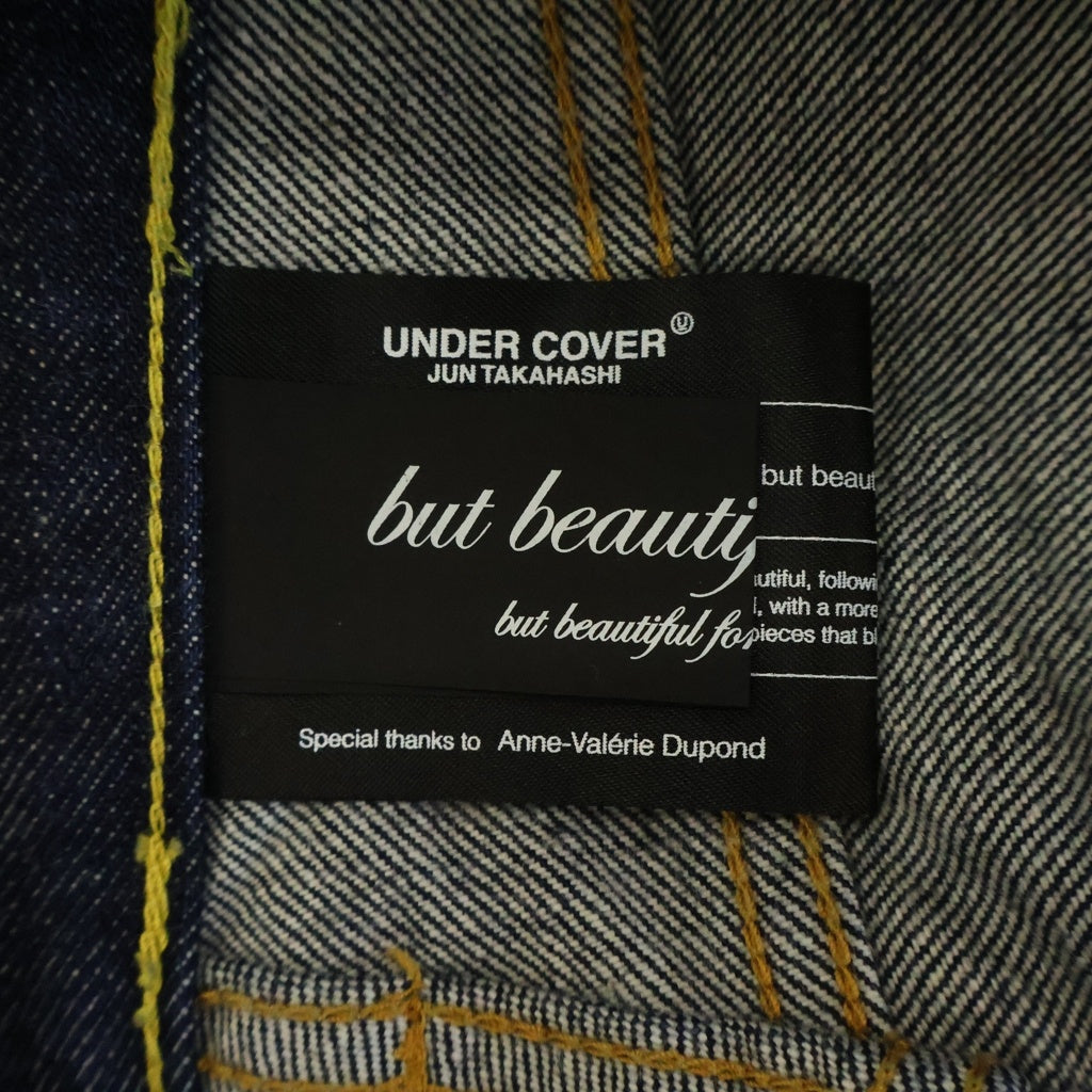 UNDERCOVER(アンダーカバー) 26SS BUT BEAUTIFUL期 PEOPLE HAVE THE POWER ピープル ハヴ ザ パワー リリック刺繍リジットワイドデニムパンツ インディゴ UC1F4506-2