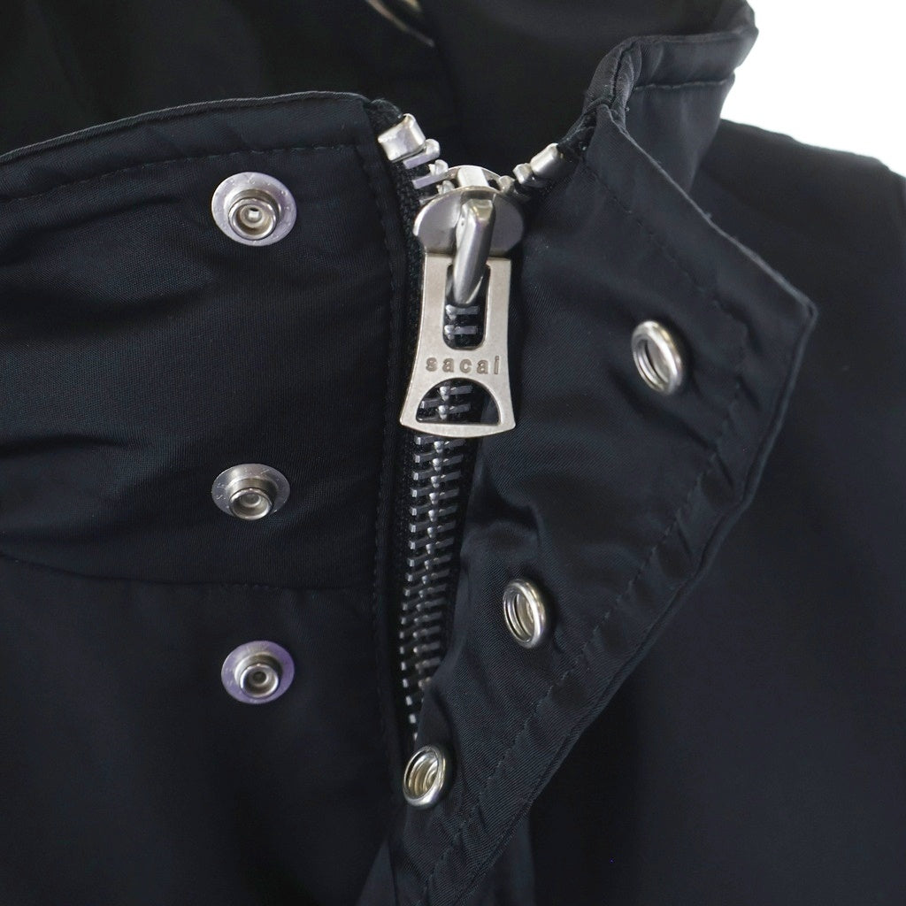 Sacai(サカイ) サンプル ジップアップ 変形ナイロンジャケット ブラック 7990