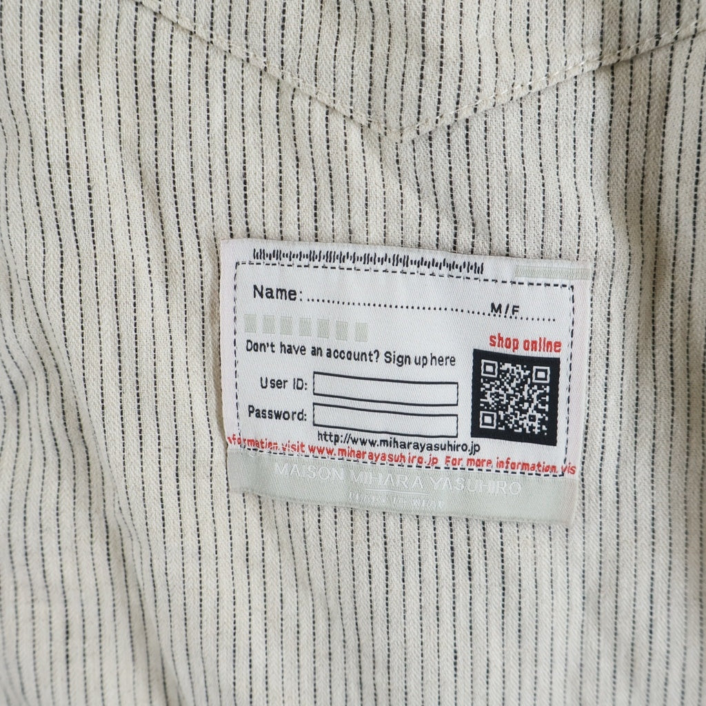 MAISON MIHARAYASUHIRO(メゾンミハラヤスヒロ) BOTH FRONTS RELAXED FIT LONG SLEEVE SHIRT ボスフロント リバーシブル長袖シャツ グレー A14SH081