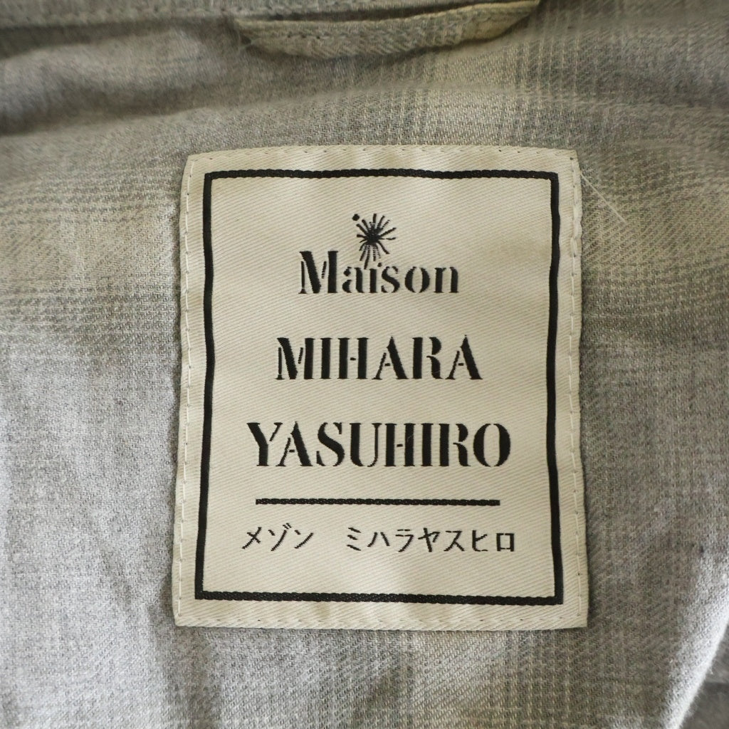 MAISON MIHARAYASUHIRO(メゾンミハラヤスヒロ) BOTH FRONTS RELAXED FIT LONG SLEEVE SHIRT ボスフロント リバーシブル長袖シャツ グレー A14SH081