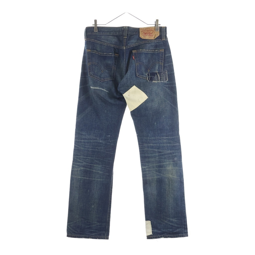 Levi's(リーバイス) 00S 栄光商事期 501 リペア加工 リメイクデニムパンツ インディゴ