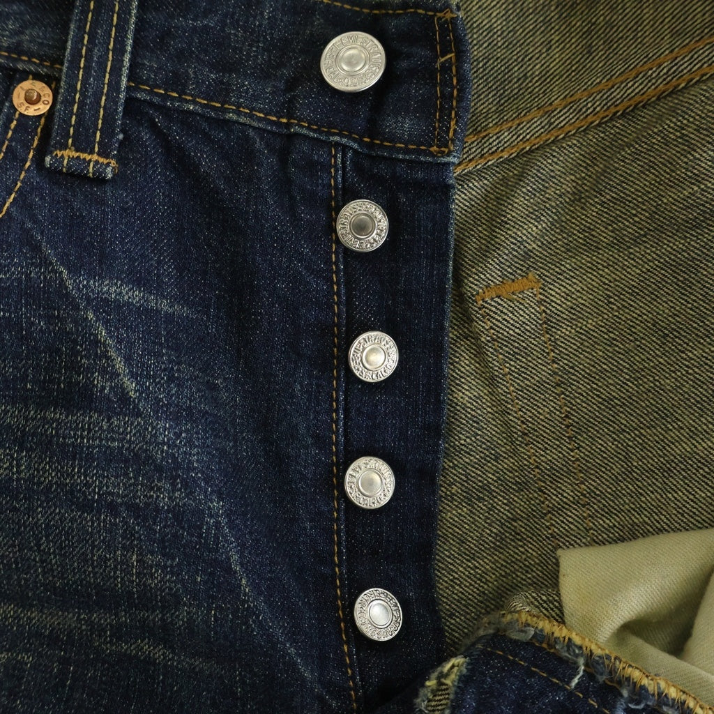 Levi's(リーバイス) 00S 栄光商事期 501 リペア加工 リメイクデニムパンツ インディゴ