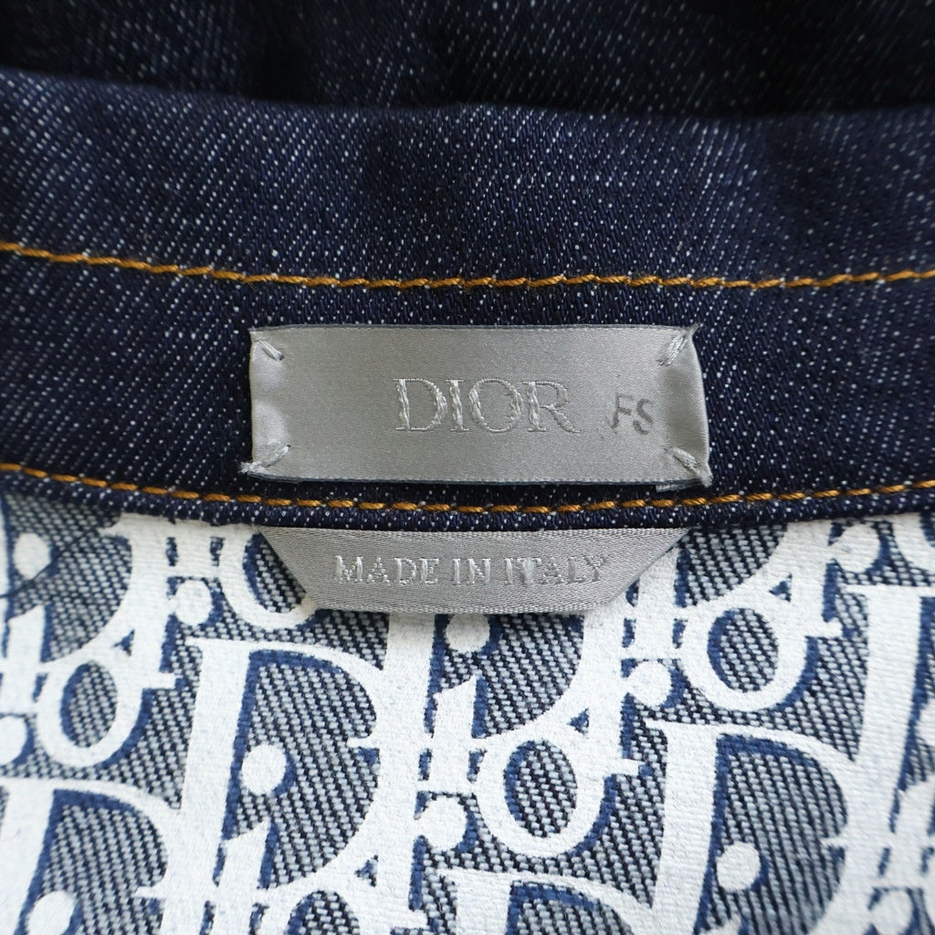 Christian Dior(クリスチャンディオール) トロッターロゴ オブリーク柄 デニムジャケット インディゴ 013D482B226X 013D482B226X
