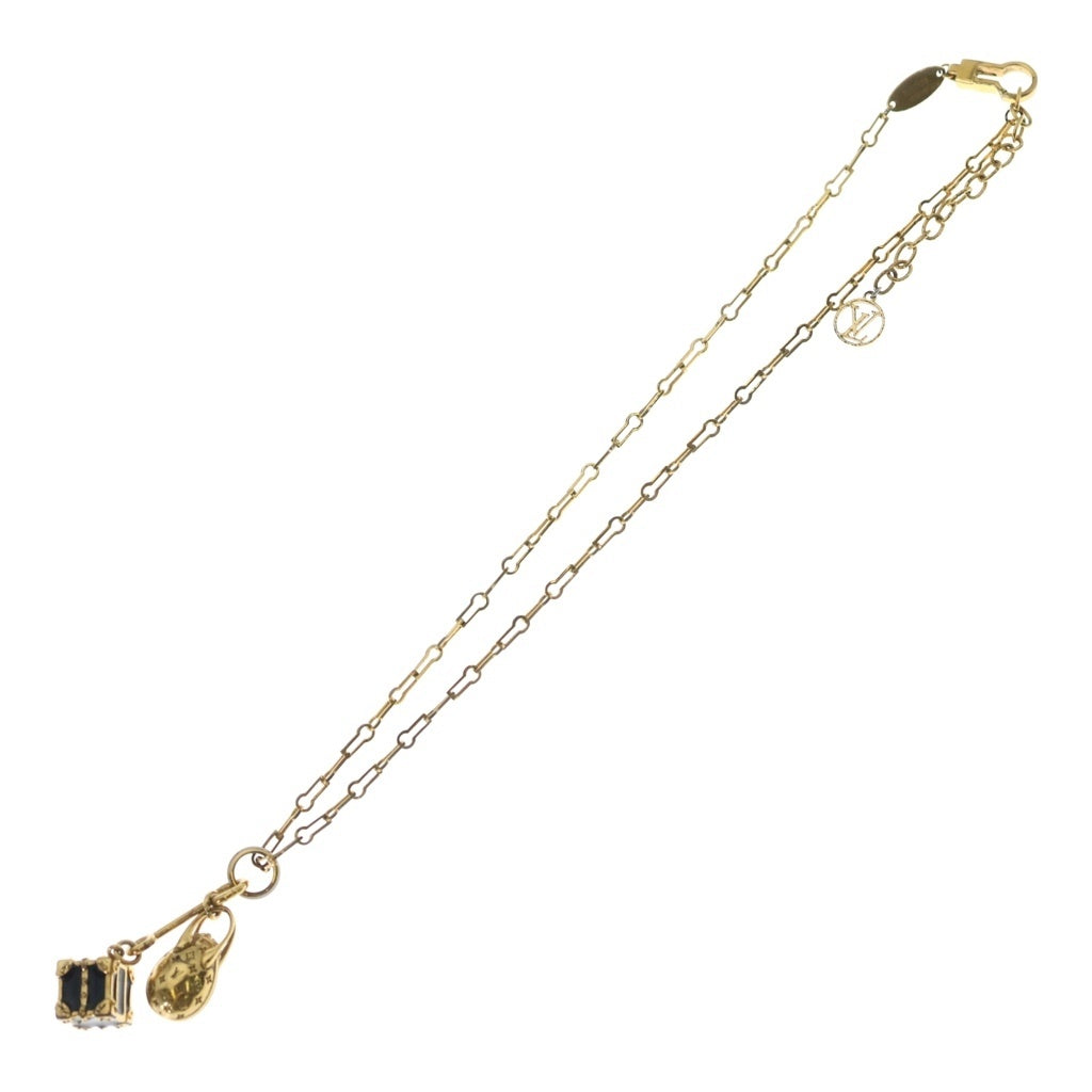 LOUIS VUITTON(ルイヴィトン) コリエ シェンヌ エッグ トランク ミニグラム ネックレス GP M68933 レディース