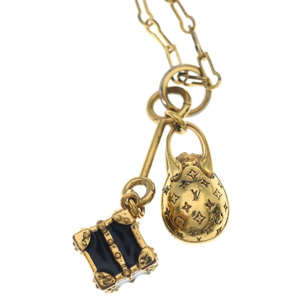 LOUIS VUITTON(ルイヴィトン) コリエ シェンヌ エッグ トランク ミニグラム ネックレス GP M68933 レディース