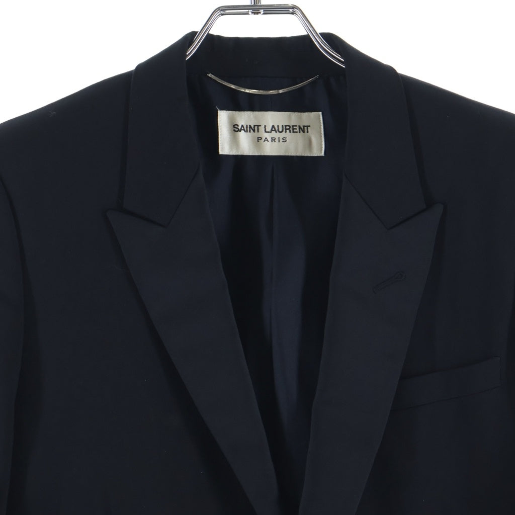 SAINT LAURENT PARIS(サンローランパリ) 13年 エディ期 サテンラペル スモーキング燕尾ジャケット ブラック 343465 YM39M