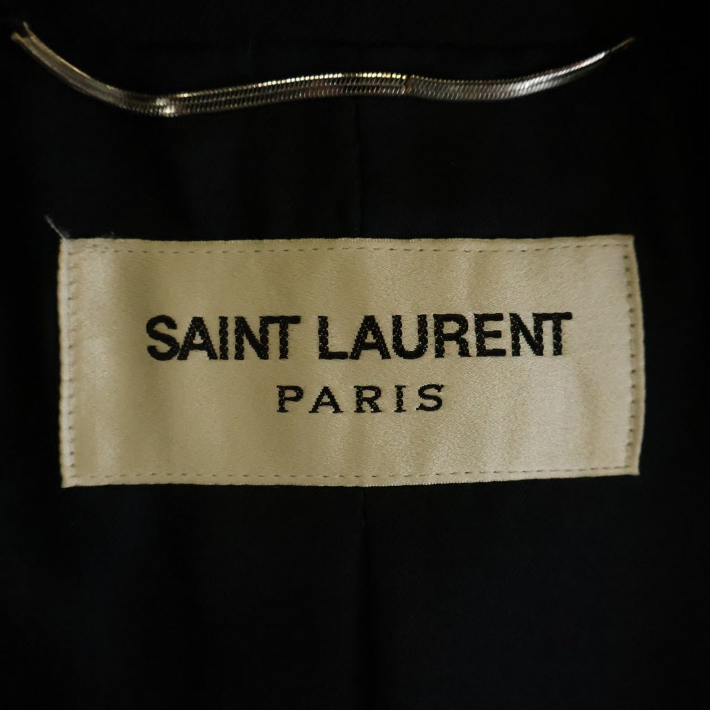 SAINT LAURENT PARIS(サンローランパリ) 13年 エディ期 サテンラペル スモーキング燕尾ジャケット ブラック 343465 YM39M