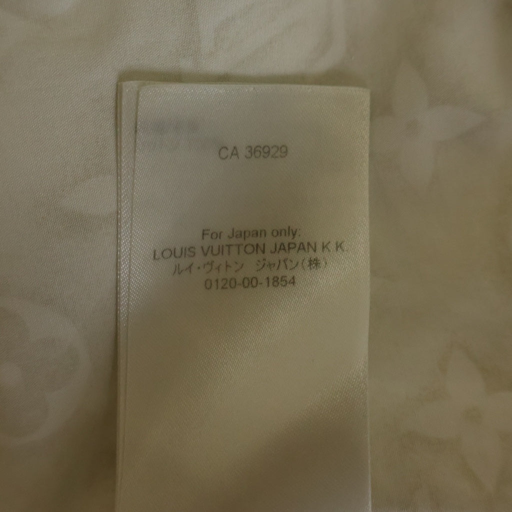 LOUIS VUITTON(ルイヴィトン) モノグラムサンド総柄 襟付き長袖シャツ ホワイト RM232MZR6 HPS33W