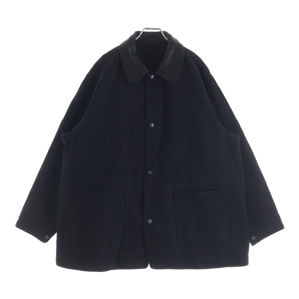 COMOLI(コモリ) 25AW デニムレザーワークジャケット ブラック C03-01015
