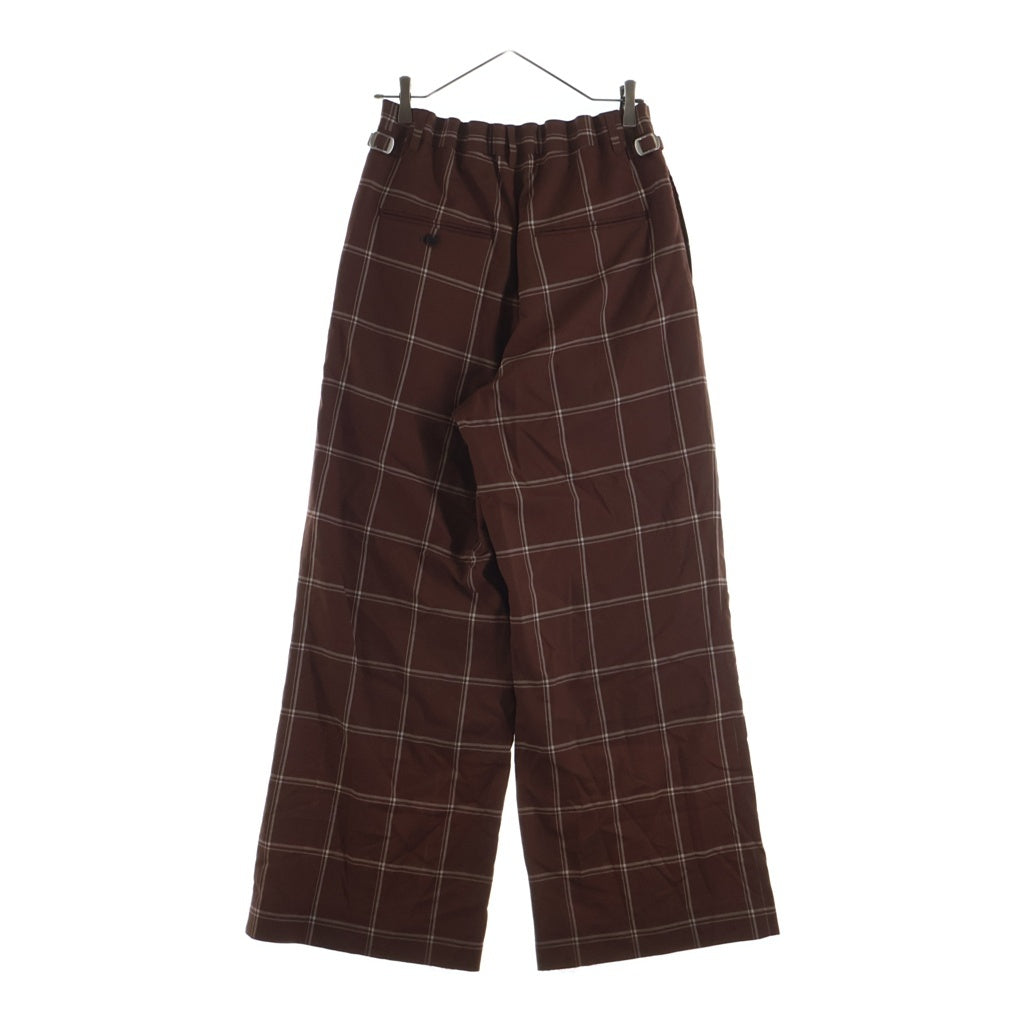 BED J.W. FORD(ベッドフォード) 25SS タータンチェック スラックス ブラウン 25SS-B-PT02-1