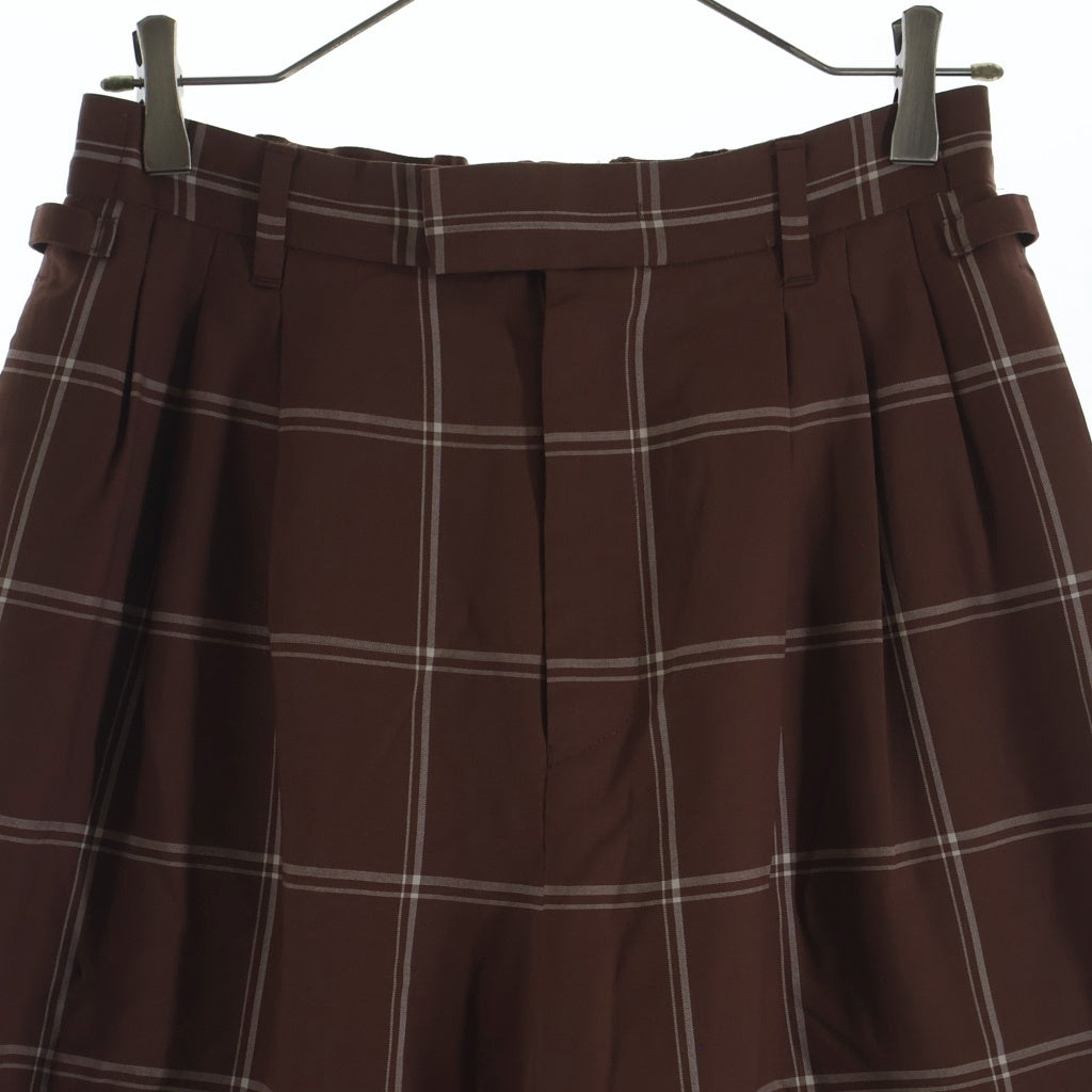 BED J.W. FORD(ベッドフォード) 25SS タータンチェック スラックス ブラウン 25SS-B-PT02-1
