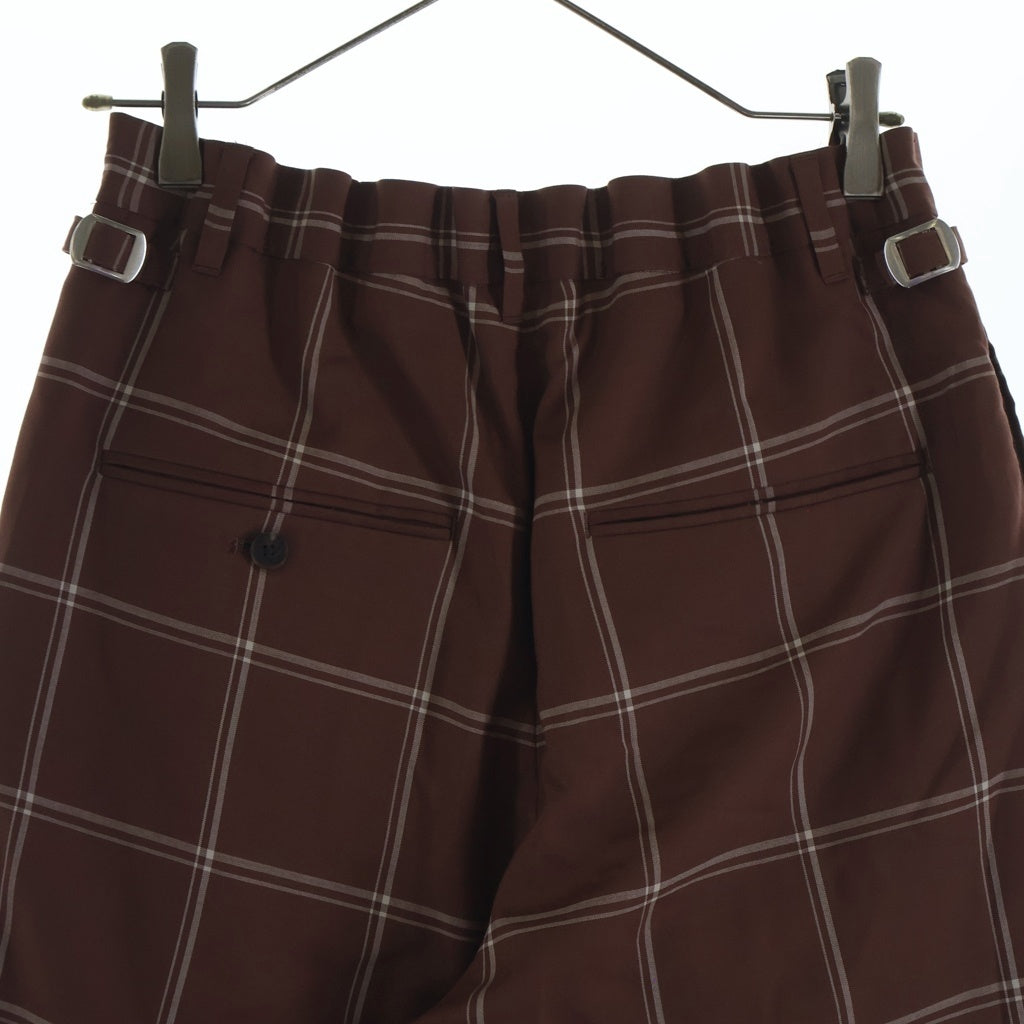 BED J.W. FORD(ベッドフォード) 25SS タータンチェック スラックス ブラウン 25SS-B-PT02-1