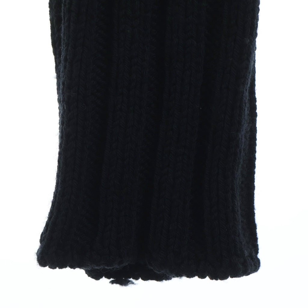 ANN DEMEULEMEESTER(アンドゥムルメステール) Warr Rib Sweater ヴァール リブハイネックセーター ニット ブラック B0011663KN026099