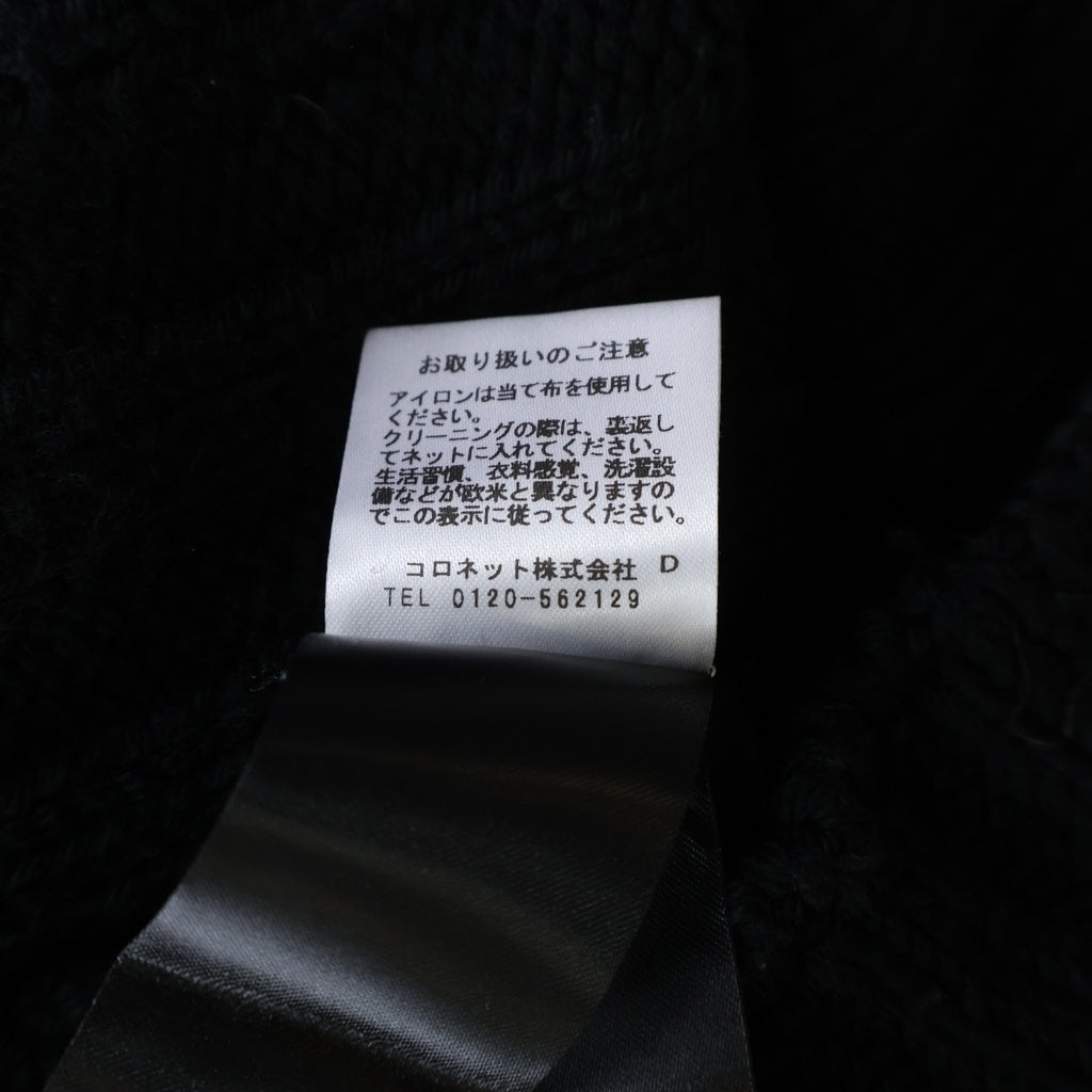 ANN DEMEULEMEESTER(アンドゥムルメステール) Warr Rib Sweater ヴァール リブハイネックセーター ニット ブラック B0011663KN026099
