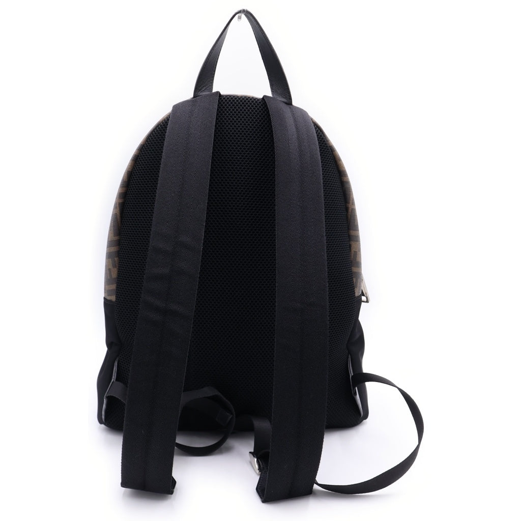 FENDI(フェンディ) ズッカ柄 バックパック リュック ブラウン/ブラック 7VZ042 レディース