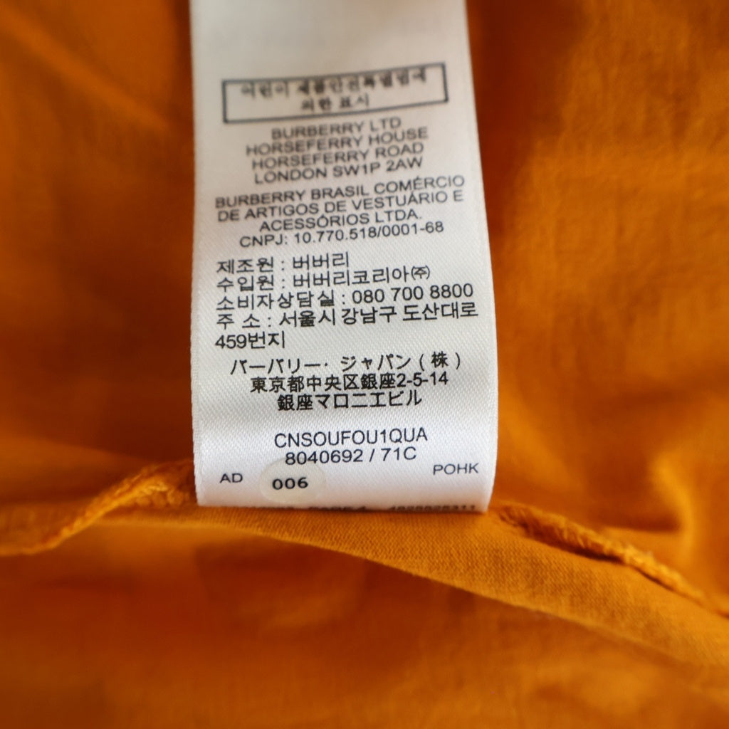 BURBERRY(バーバリー) Hoeseferry Logo Tee ホースフェリー ロゴ 半袖Tシャツ オレンジ 8040692