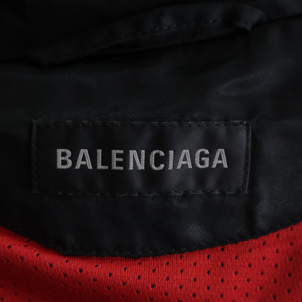 BALENCIAGA(バレンシアガ) 25AW ×NBA NYLON COACH JACKET ナイロンコーチジャケット ブラック/レッド 864836 TMO13