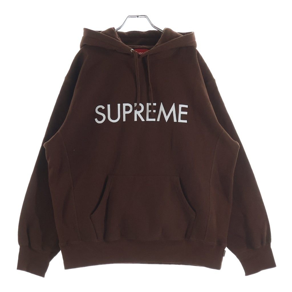 SUPREME(シュプリーム) 22AW Capital Hooded Sweatshir キャピタル プルオーバーパーカー フーディー ブラウン