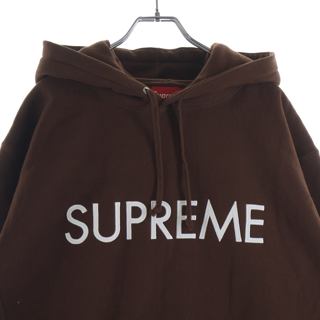 SUPREME(シュプリーム) 22AW Capital Hooded Sweatshir キャピタル プルオーバーパーカー フーディー ブラウン