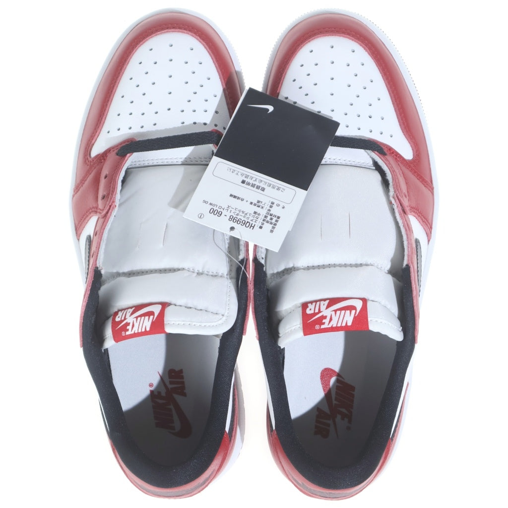 NIKE(ナイキ) AIR JORDAN1 LOW CHICAGO エアージョーダン1 シカゴ レザーローカットスニーカー レッド/ホワイト US9/27cm HQ6998-600