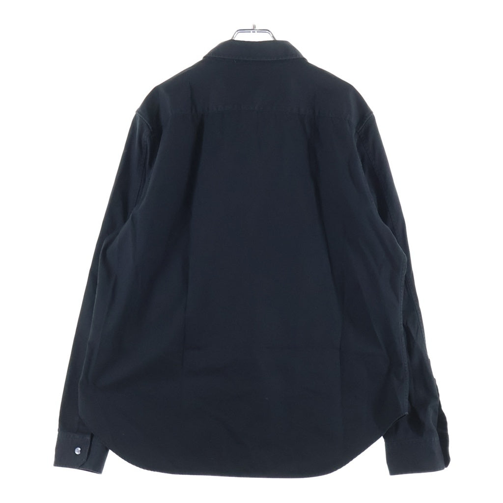 LOEWE(ロエベ) Anagram Pocket Shirt アナグラムロゴ刺繍 ポケット 長袖シャツ ブラック H526Y05X82