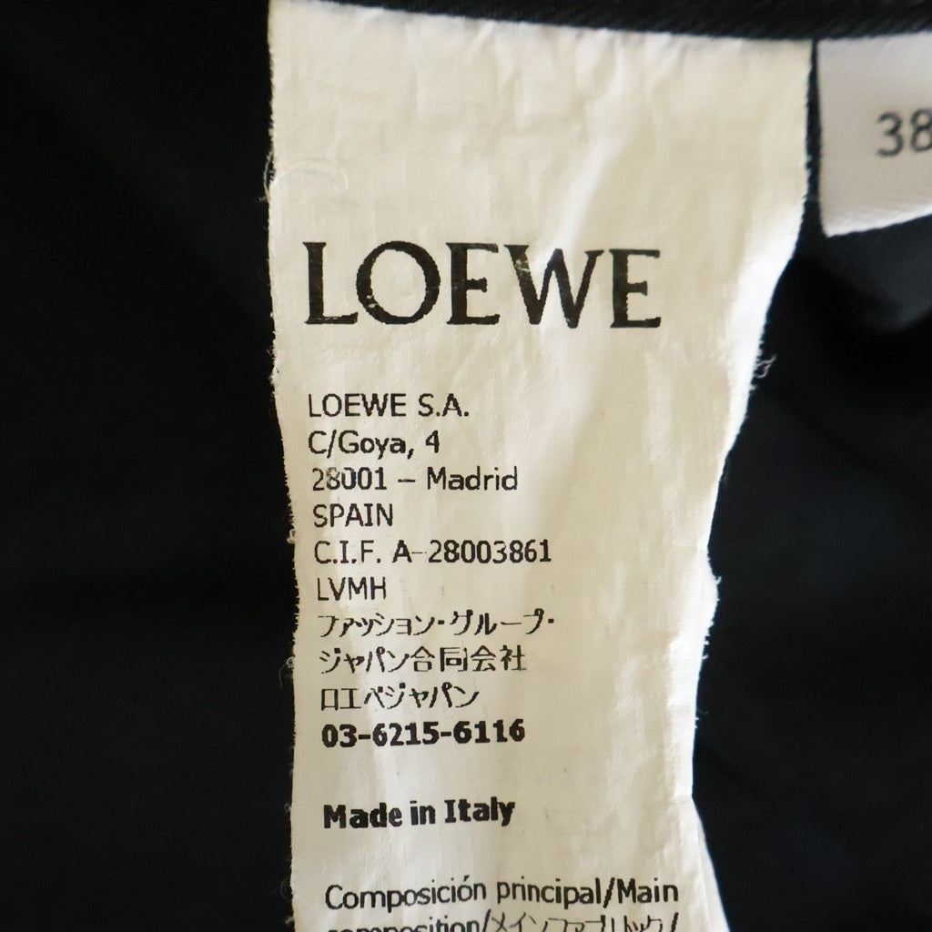 LOEWE(ロエベ) Anagram Pocket Shirt アナグラムロゴ刺繍 ポケット 長袖シャツ ブラック H526Y05X82